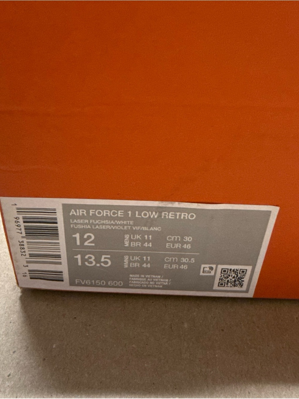 Nike Air Force 1 Low World Tour Pack Las Vegas Men’s size 12 AF1 shoes NEW! - Picture 6 of 6